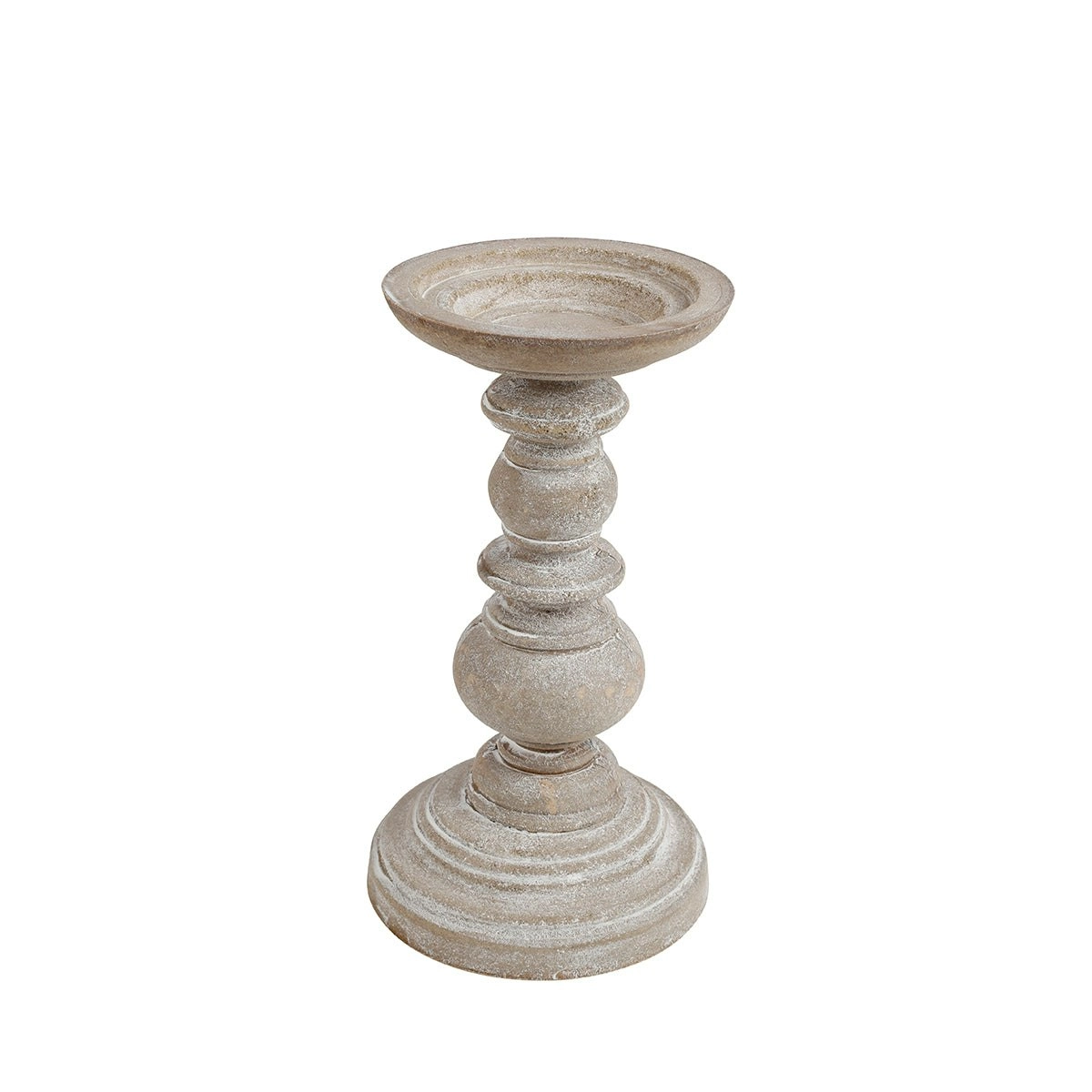 20cm Kelli Wood Candle Holder Natural