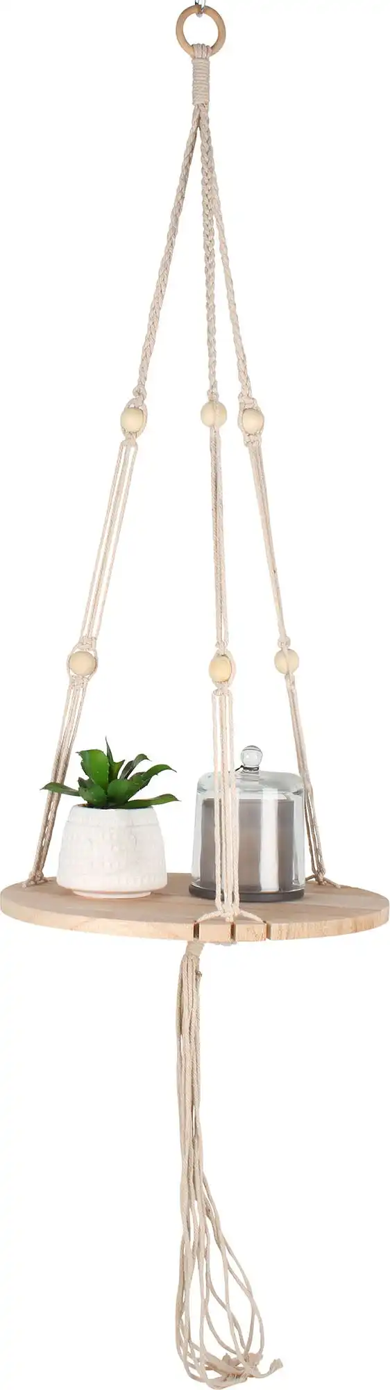 Drake Macrame Hanging Display Shelf