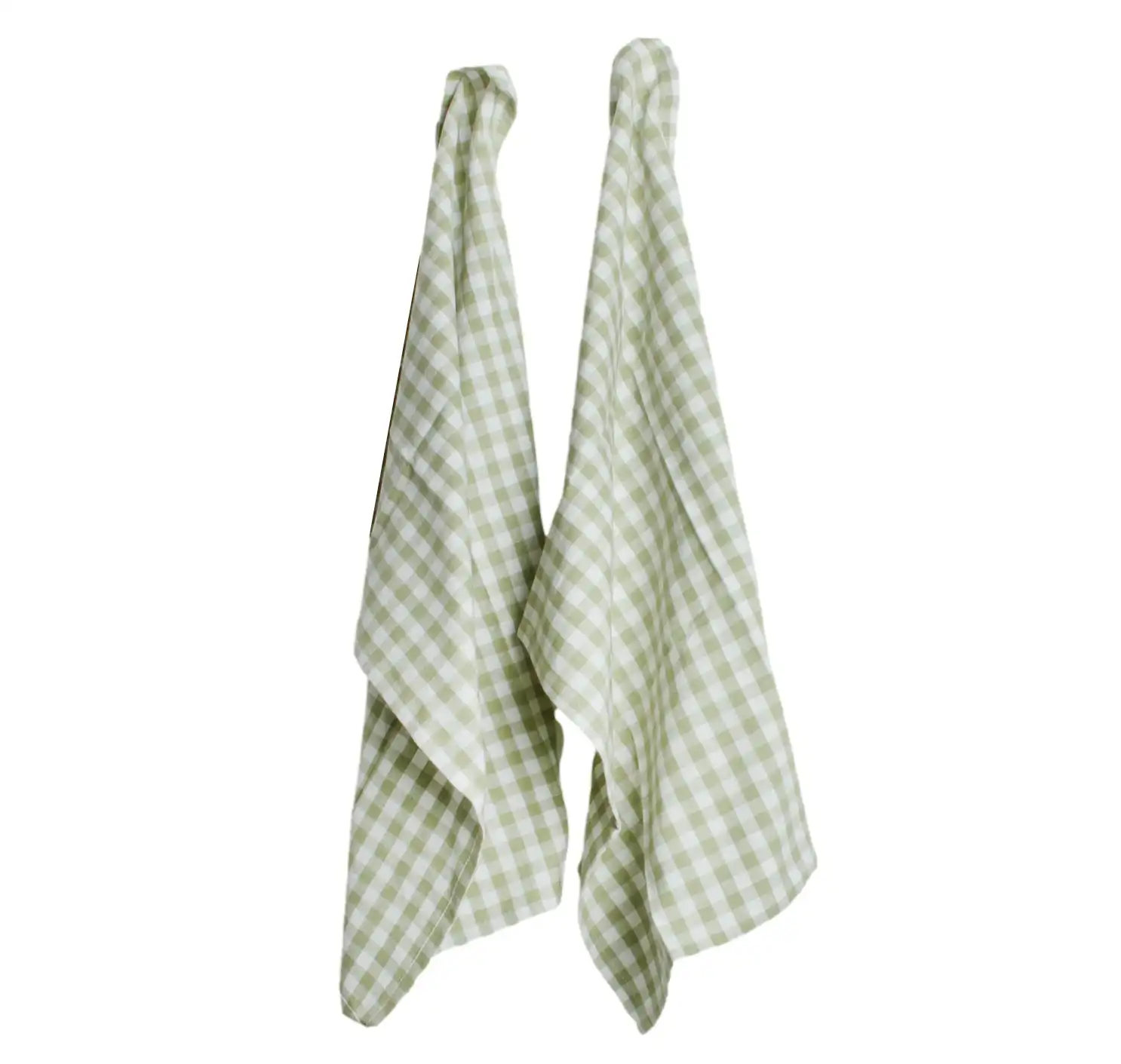 Cyrilla Gingham Cotton Tea Towels 2 Pack 60 x 40cm