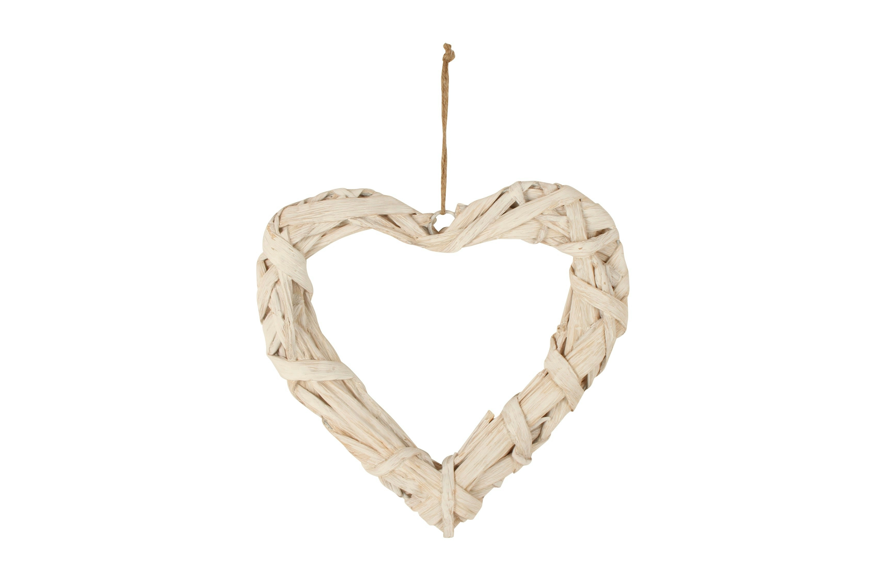 Duke Wrapped Heart Wall Deco Rattan 35 x 35 x 5cm