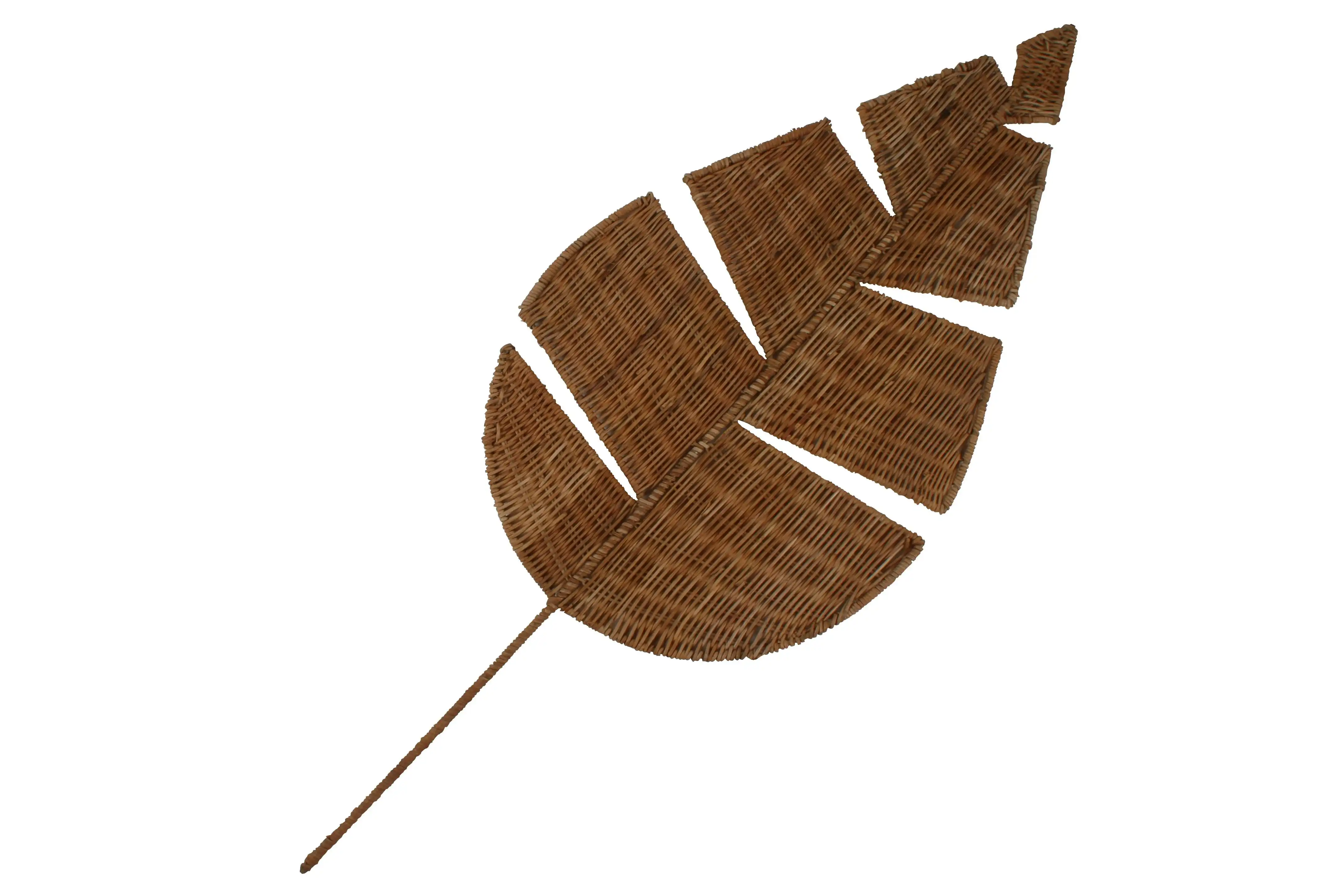 Kiandra Rattan Leaf Wall Deco Natural 90 x 35 x 1.5cm