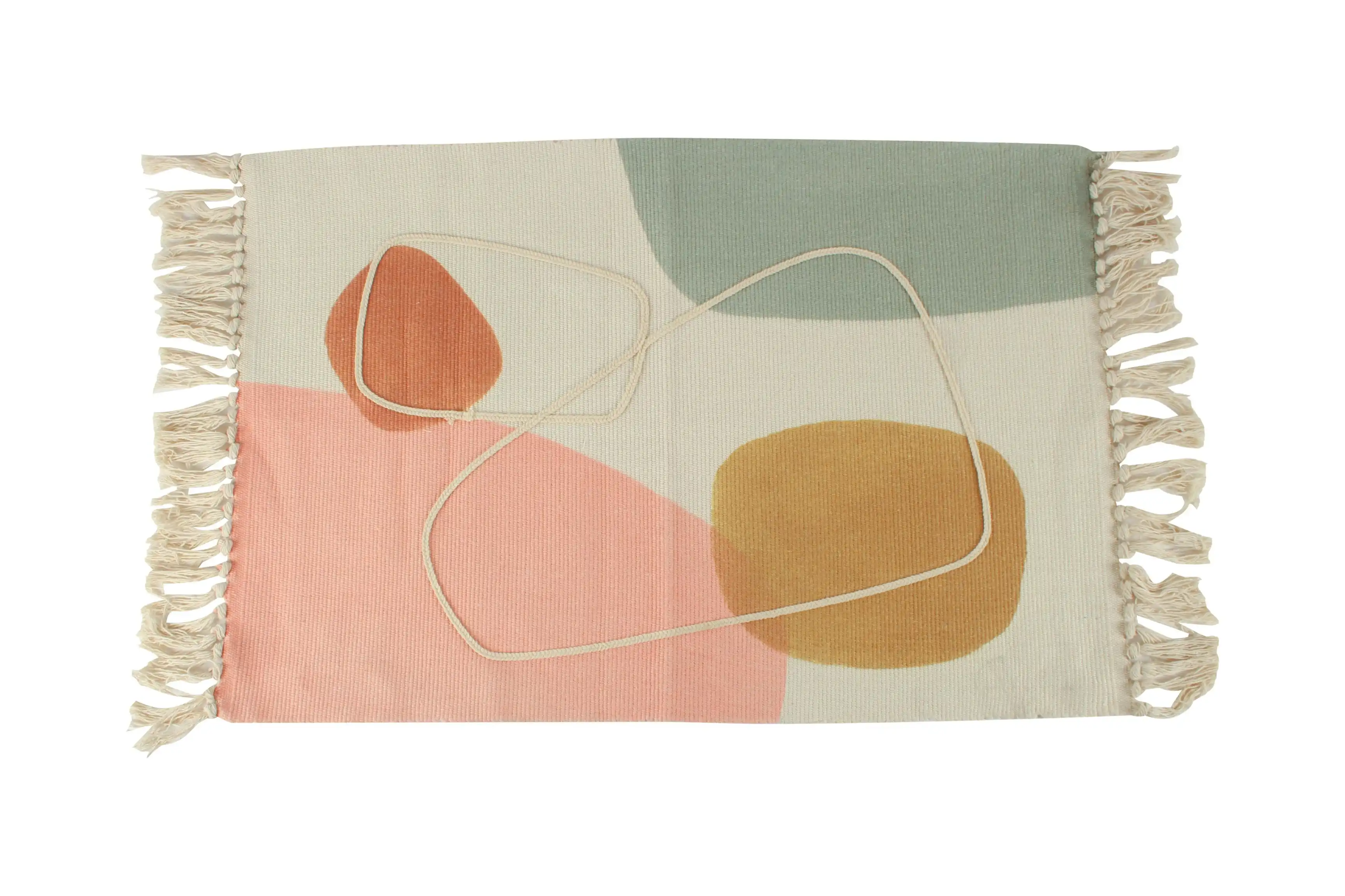 Valencia Pastel Tassel Rug 90 x 60 cm