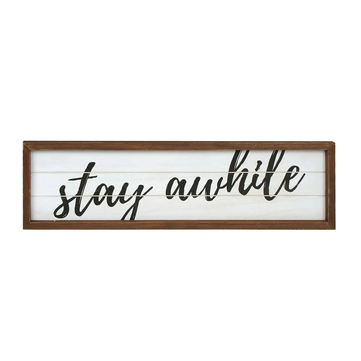 Stay Awhile Plaque 47 x 16 x 2cm