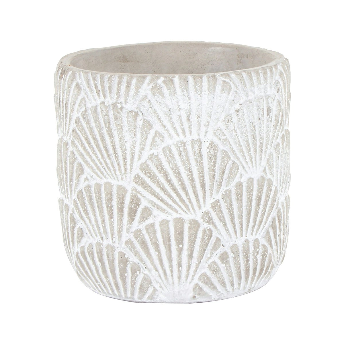 Hema Cement Palm Motif Pot 18 x 18cm