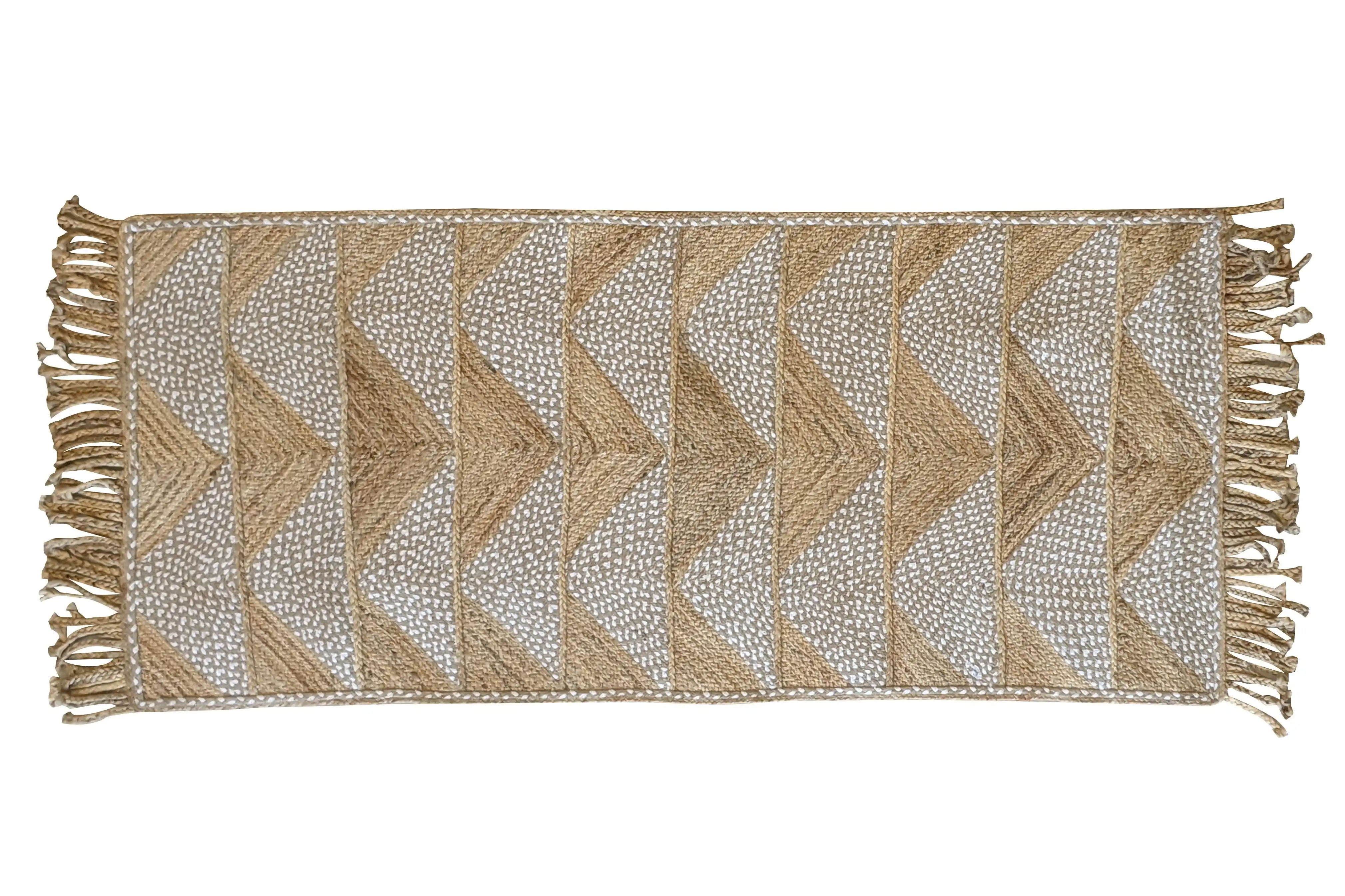 Laaj Jute Cotton Braided Rug 200 x 80cm