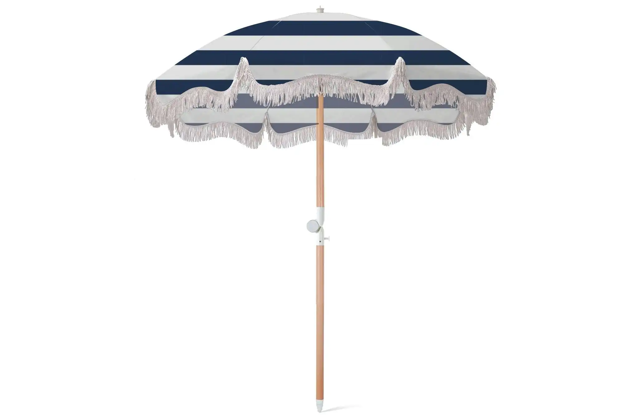 Luxe Canvas Beach Umbrella 2M - Hamptons Navy