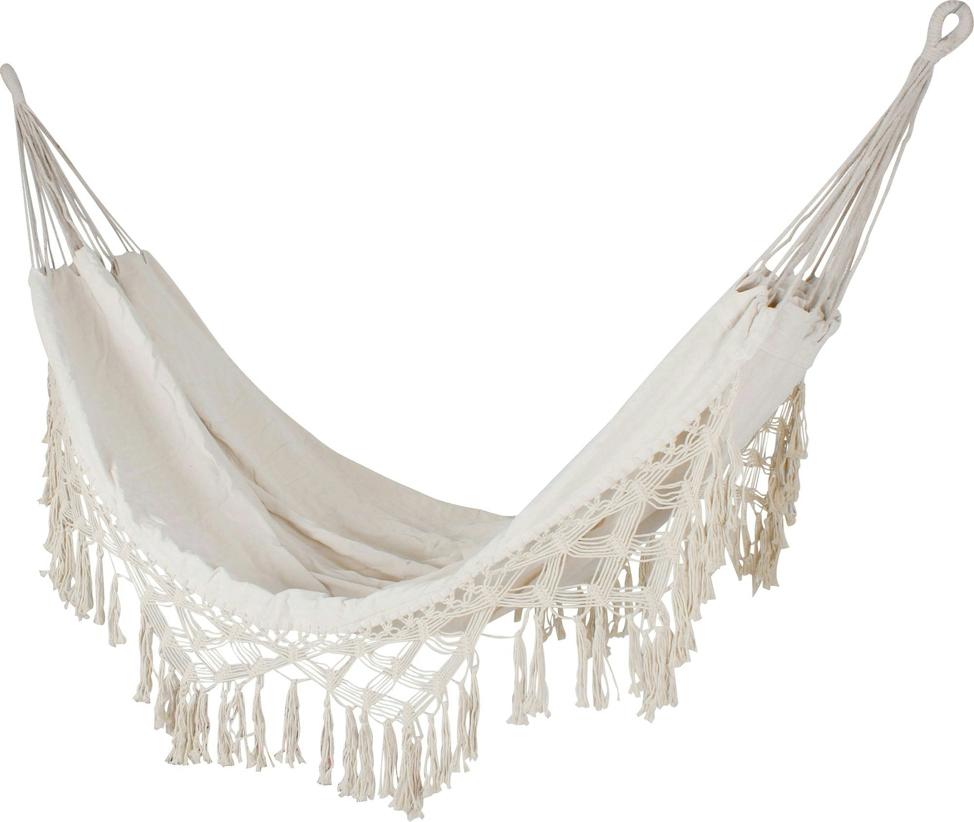 Chill Macrame Style Canvas Hammock White