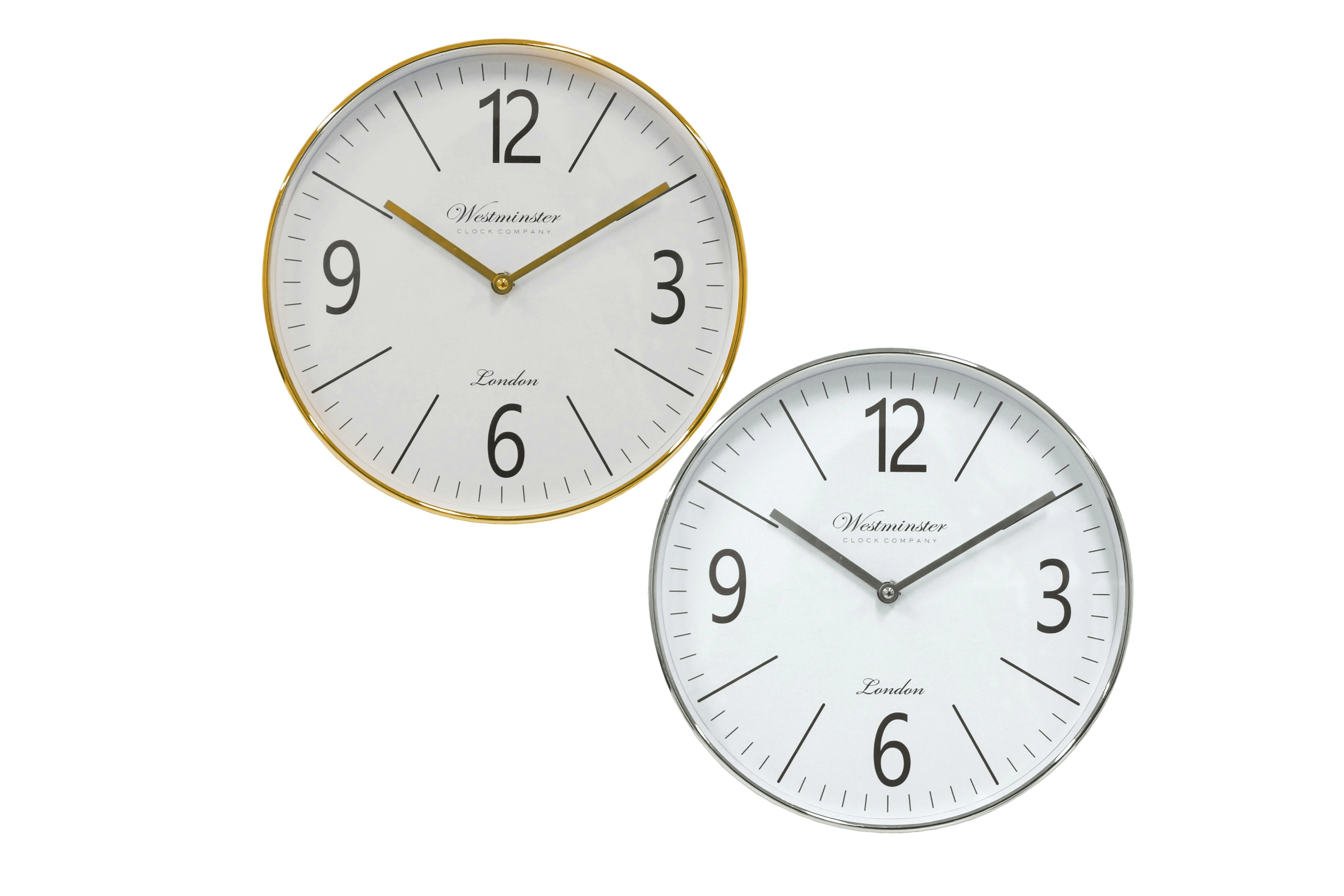 Barnet Metal Clock Silver Or Gold