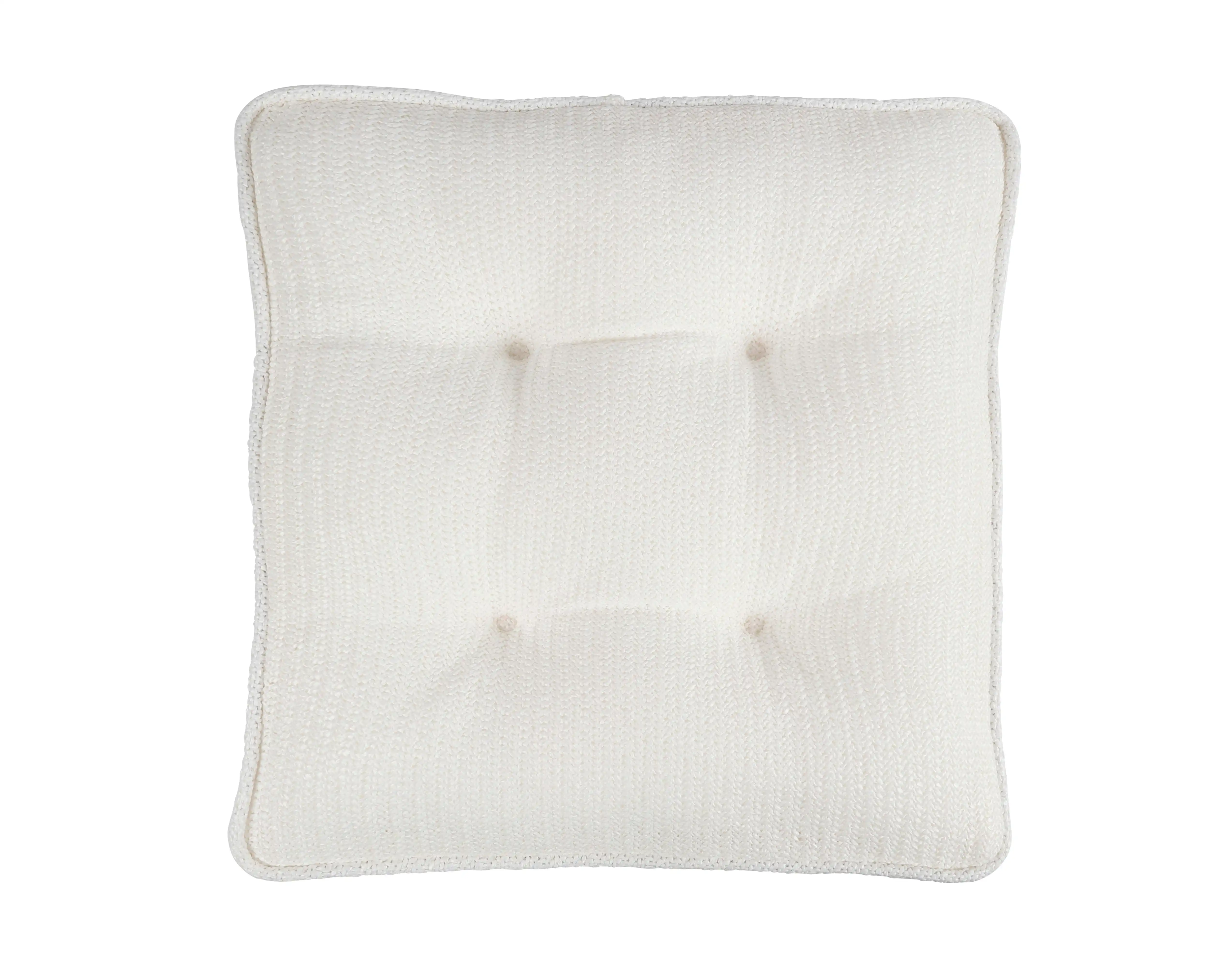 Aspen Outdoor Seat Button Cushion White 42 x 40 x 5cm