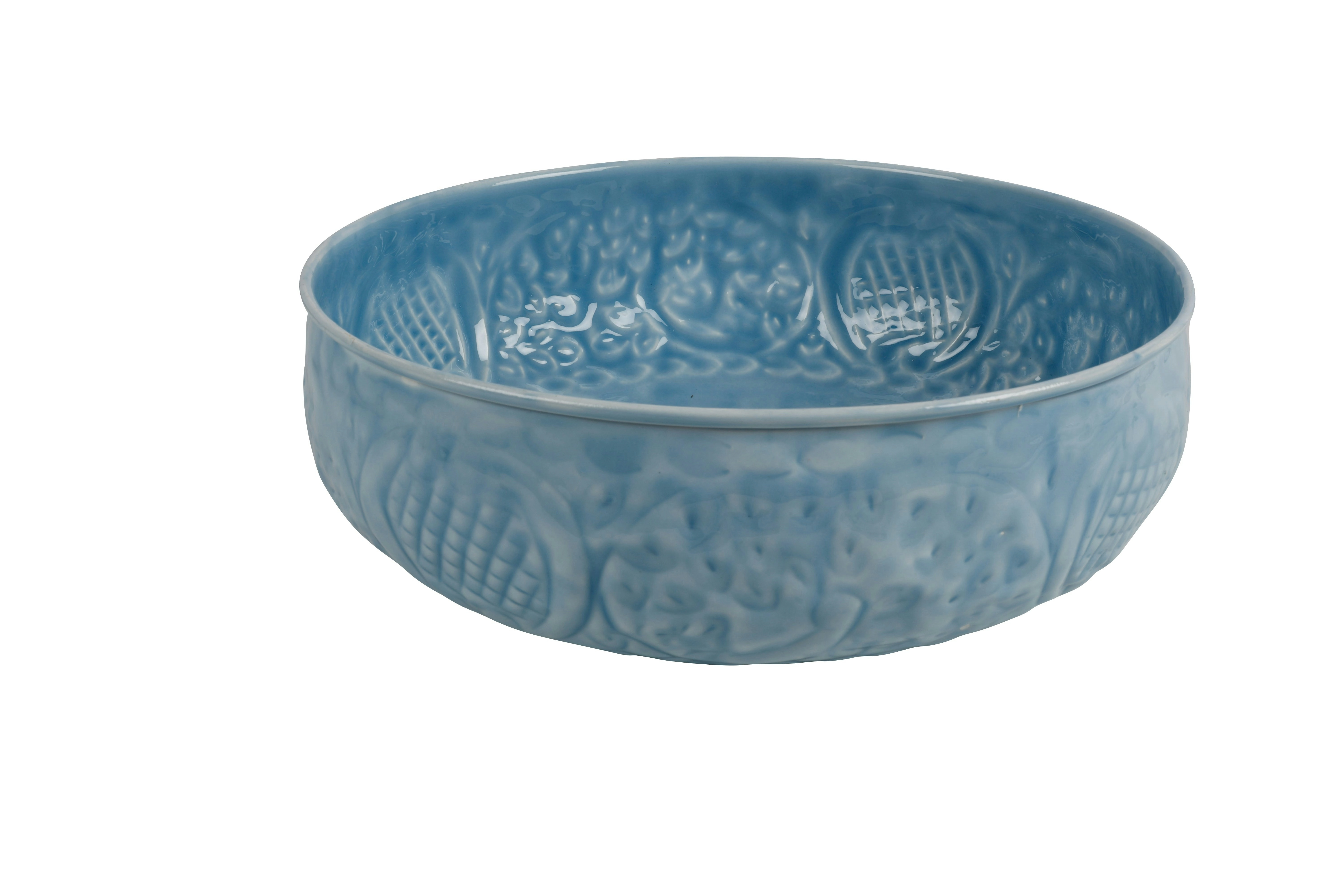 Set of 2 Sky Blue Enamel Bowls