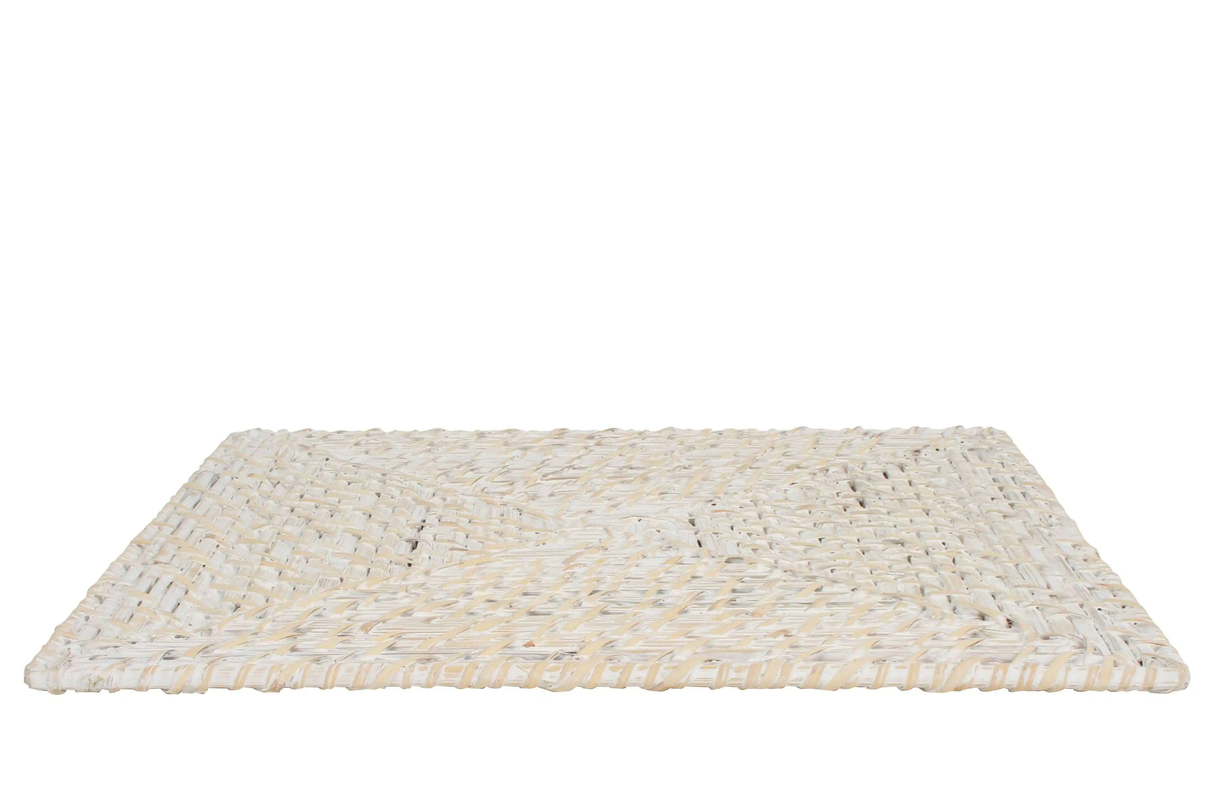 Zahara White Wash Square Display Mat