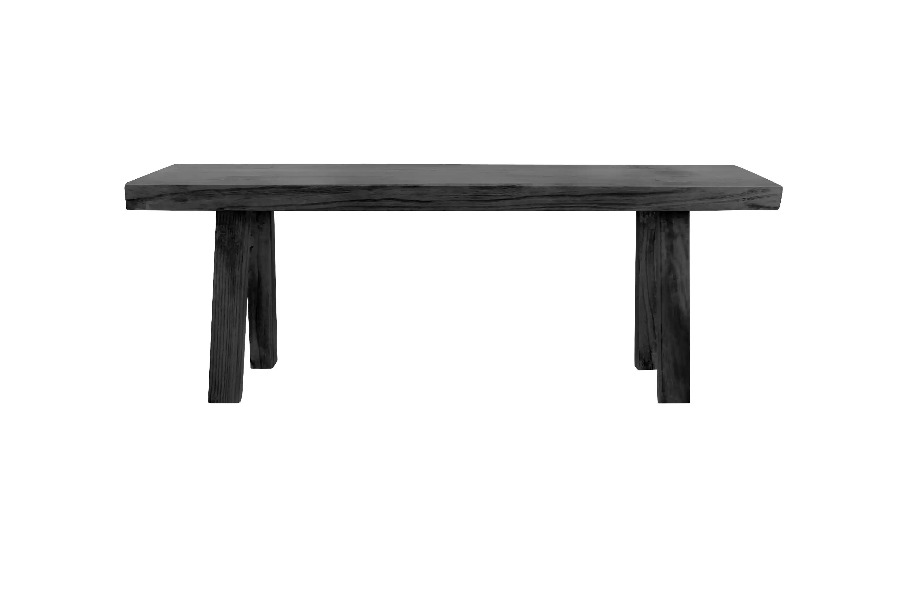 Matte Black, Wood Console Bench, 110 x 50 x 28cm