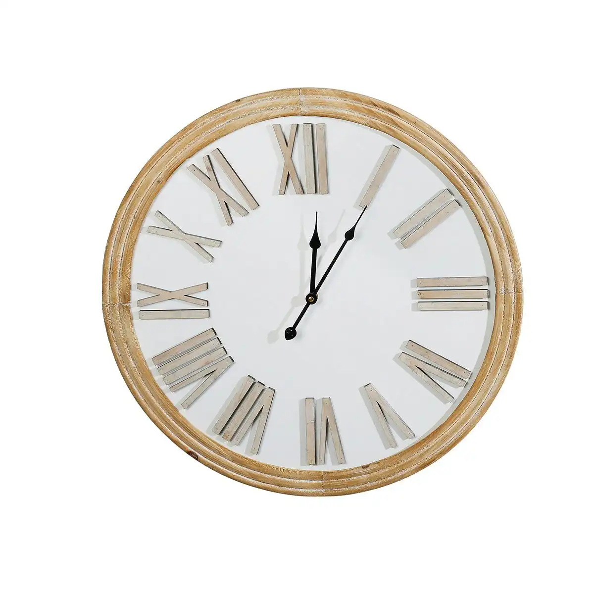 Lucas Roman Numeral Wall Clock Natural  60 x 60 x 4.5cm