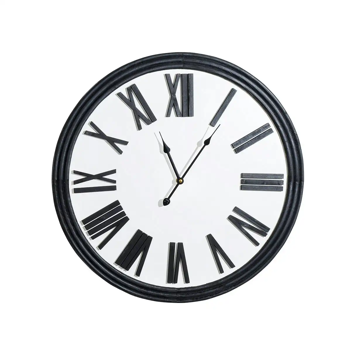 Lucas Roman Numeral Wall Clock Black  60 x 60 x 4.5cm