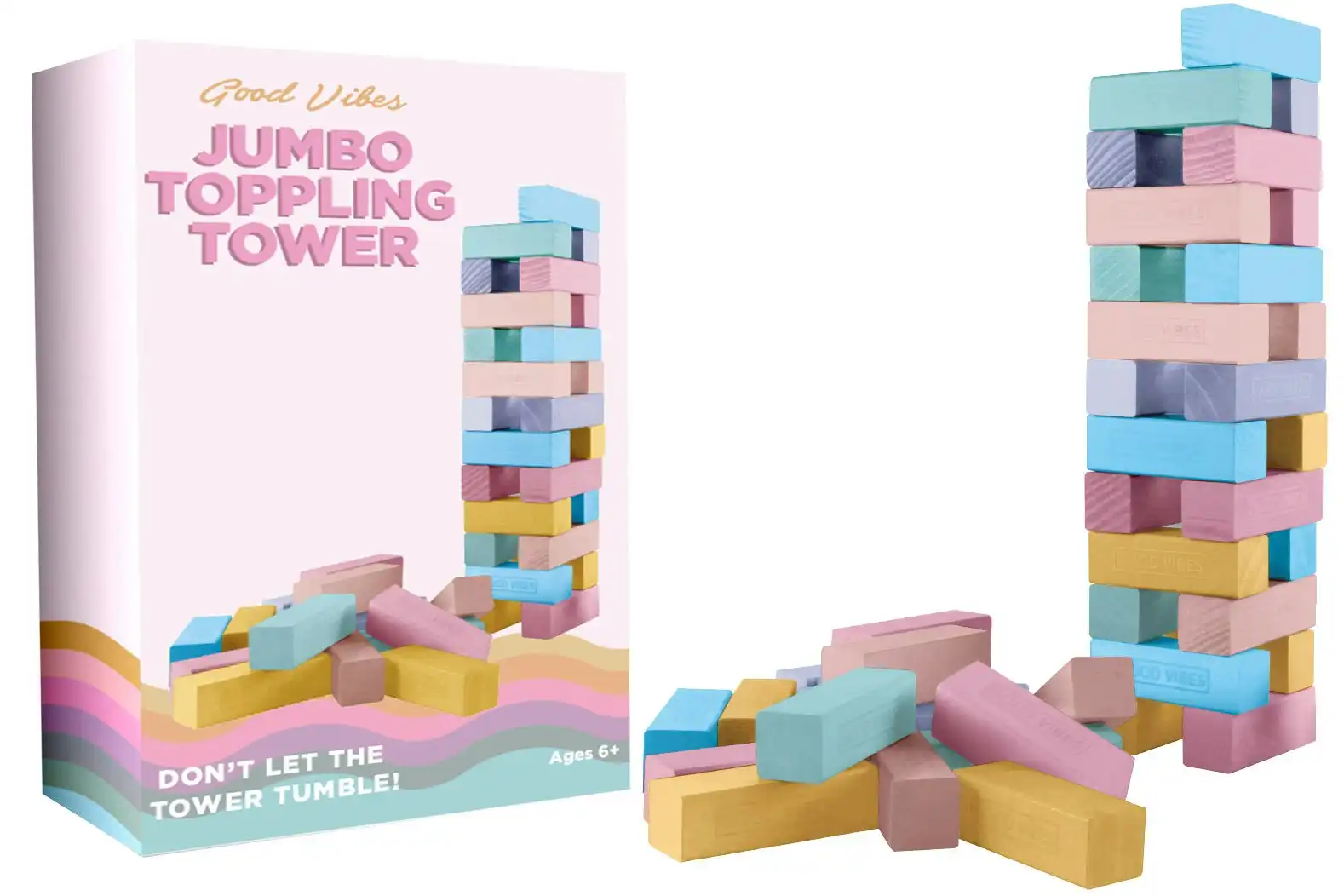 Jumbo Toppling Tower 54 Pieces 79 x 12cm