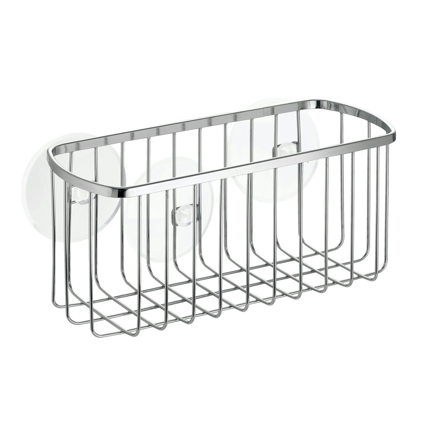 Idesign Gia 22.5x10cm Rectangular Suction Basket Shampoo/Soap Holder Organiser