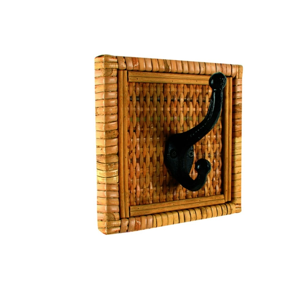 Maine & Crawford Idona 1-Hook Rattan 16cm Wall Mount Hanging Storage Natural