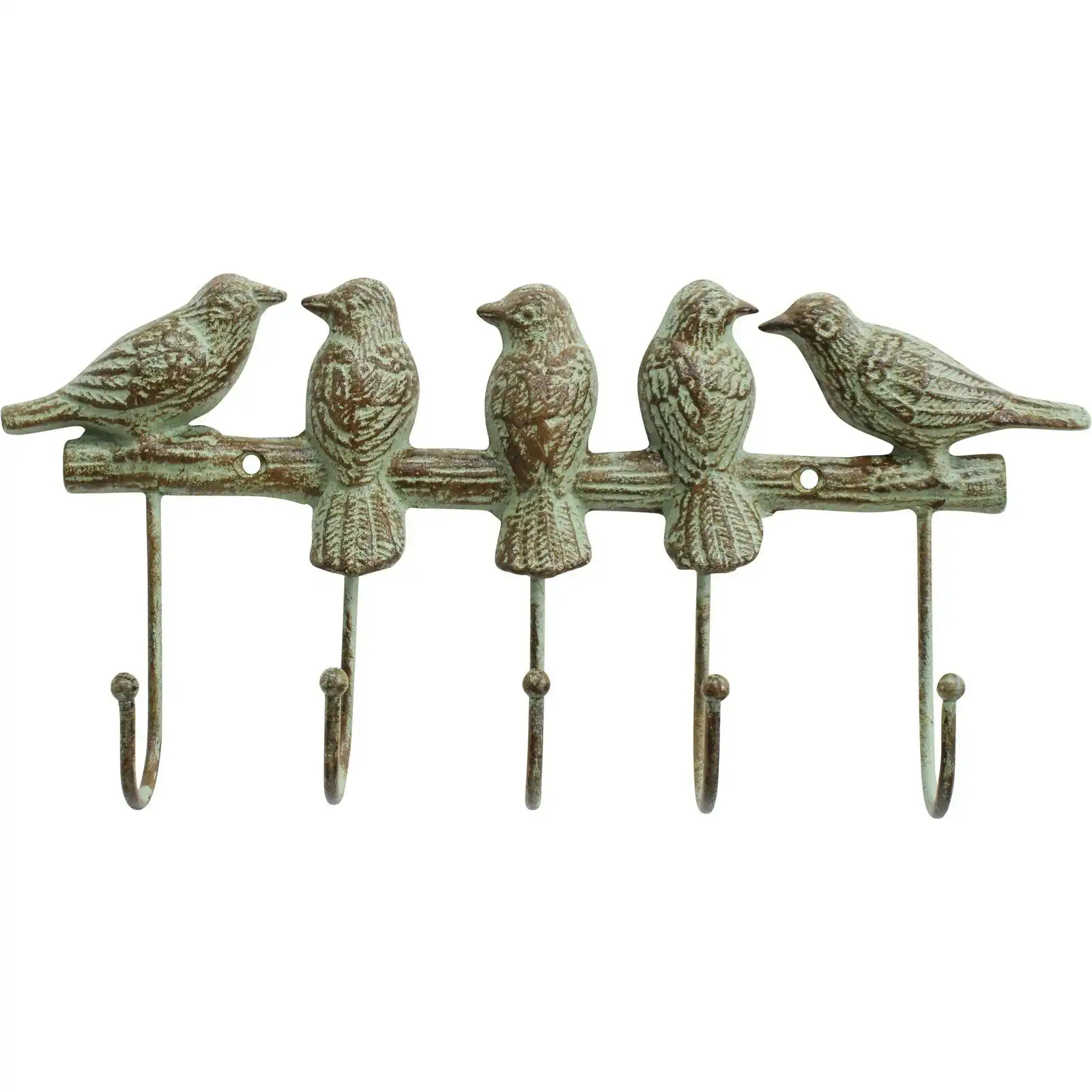 Hooks Bird Family Cast Iron 31.5cm Wall Mounted Key/Coats Hanger Home Decor