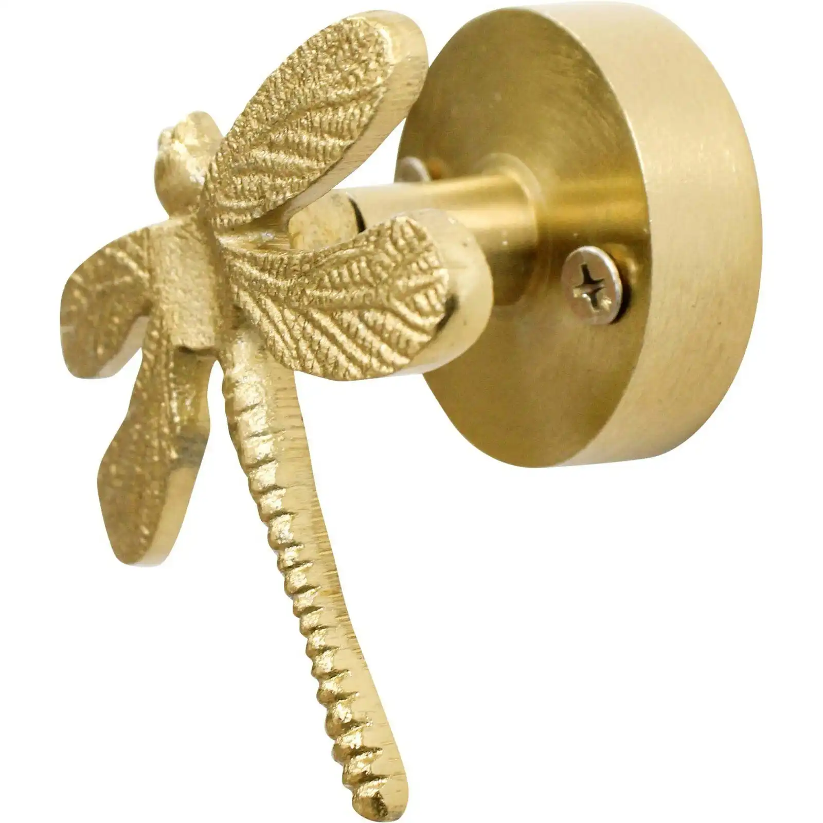 Dragonfly Hook Brass 8cm Wall Hanging Decor Coats/Bags Hanger Organiser Gold