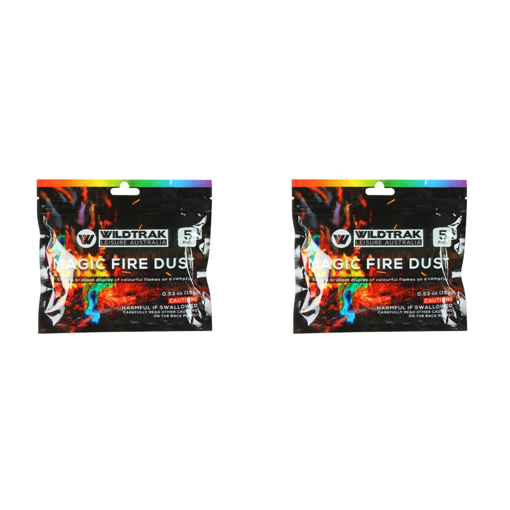 2x 5PK Wildtrak 15g Magic Colour Changing Camping Fire Flame Colourful Campfire