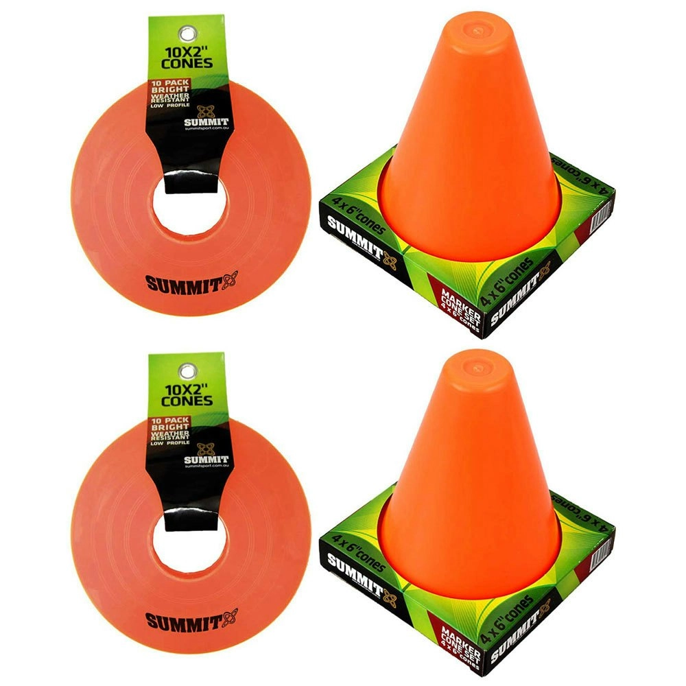 Summit Global 28pk Marker Cones 2"/6" Orange Soccer Football  Sport Training