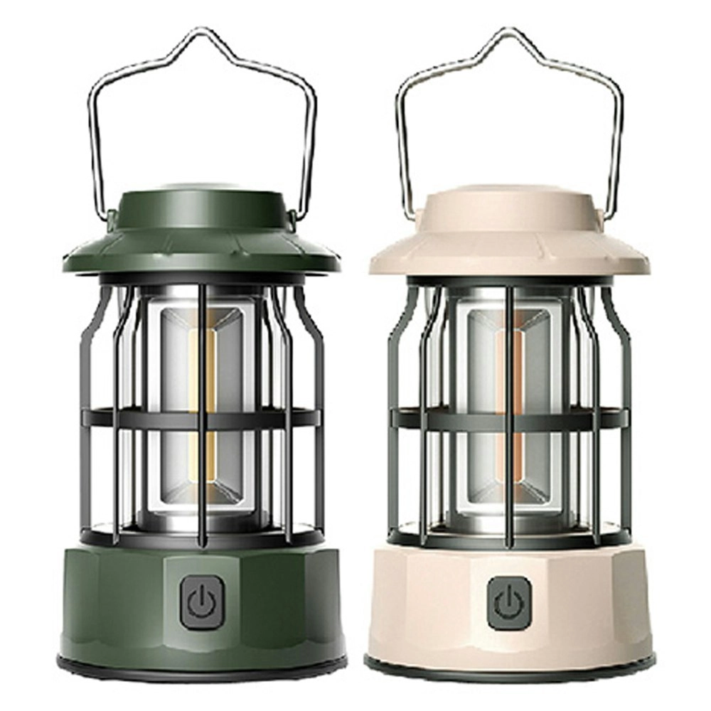 2PK Sansai 19cm Portable Water Resistant Outdoors Hiking/Camping Lantern Asstd