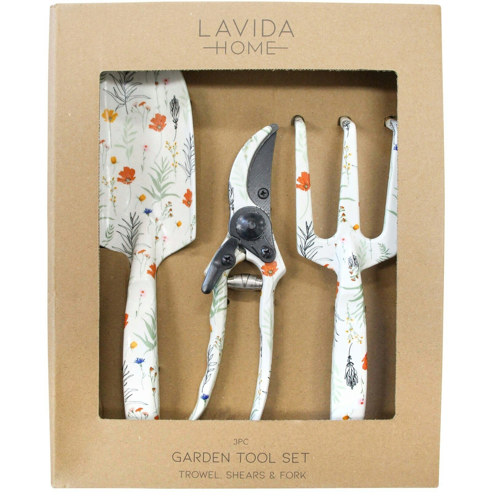 3pc LVD Trowel Shears & Fork Garden Tool Set Home Planting/Gardening Spring