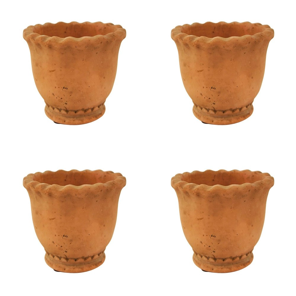 4x Urban Marie 9cm Ceramic Planter Flower/Plant Pot Home Decor Small Terracotta