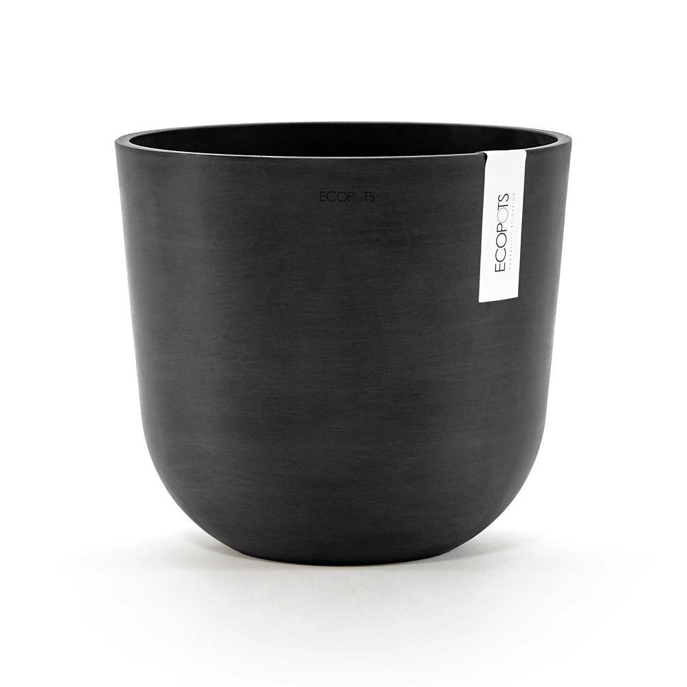 Ecopots Oslo 25cm Home Indoor/Outdoor Decor Durable Garden Plant Pot Dark Grey