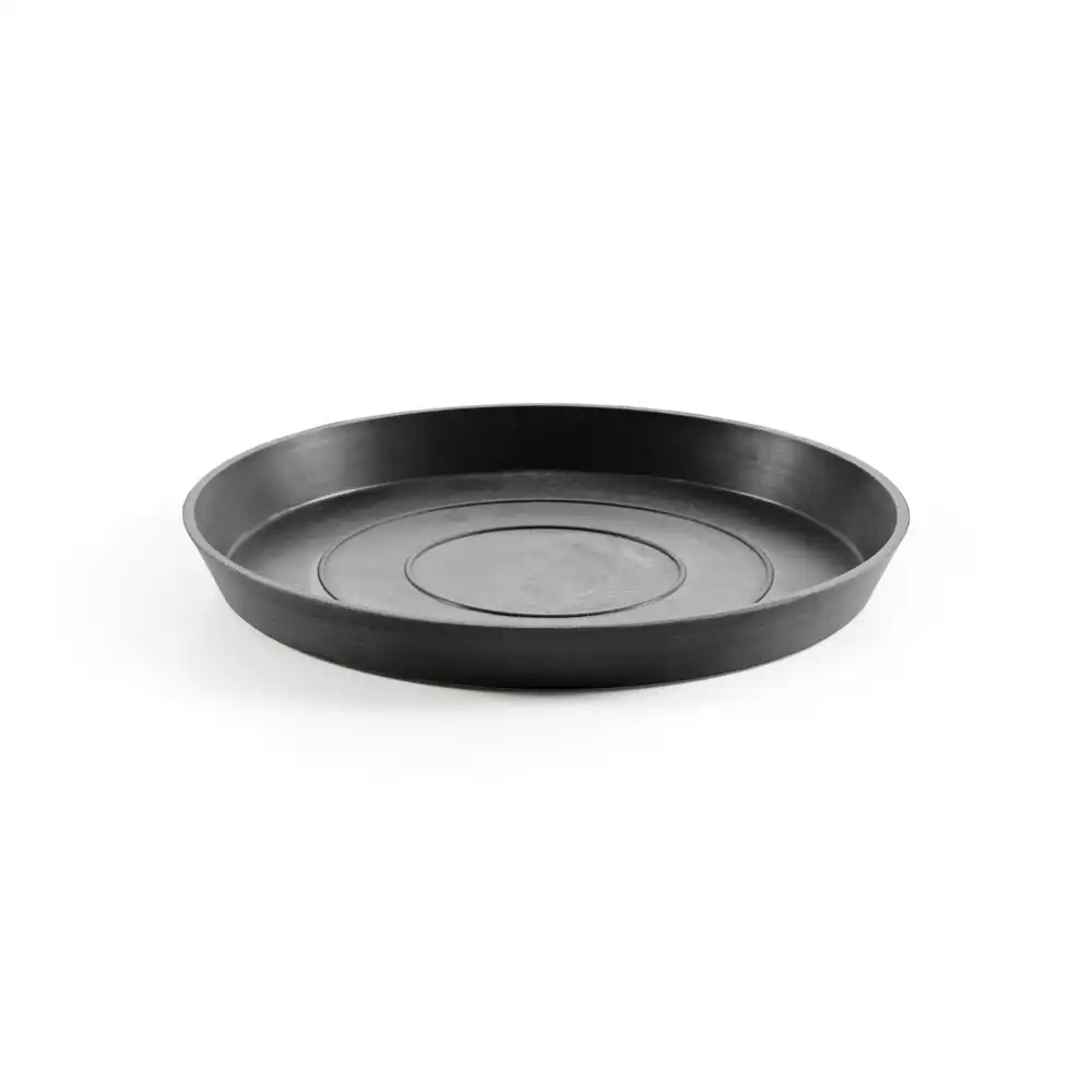 Ecopots Plant Pot Saucer Round 36.5 Dark Grey 36.5x3.5cm Home Indoor/Outdoor