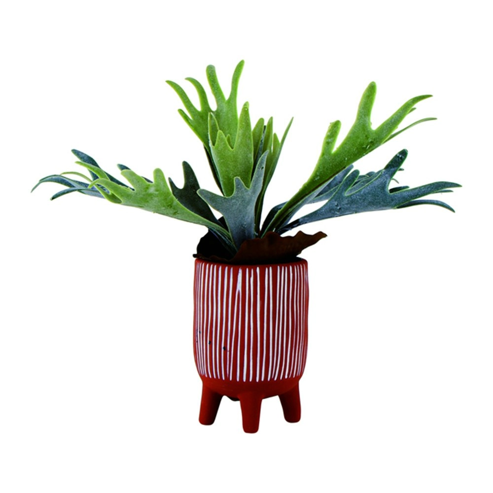 Maine & Crawford Staghorn 19x14cm Ceramic Plant Pot Home Decor w/Feet Terracotta