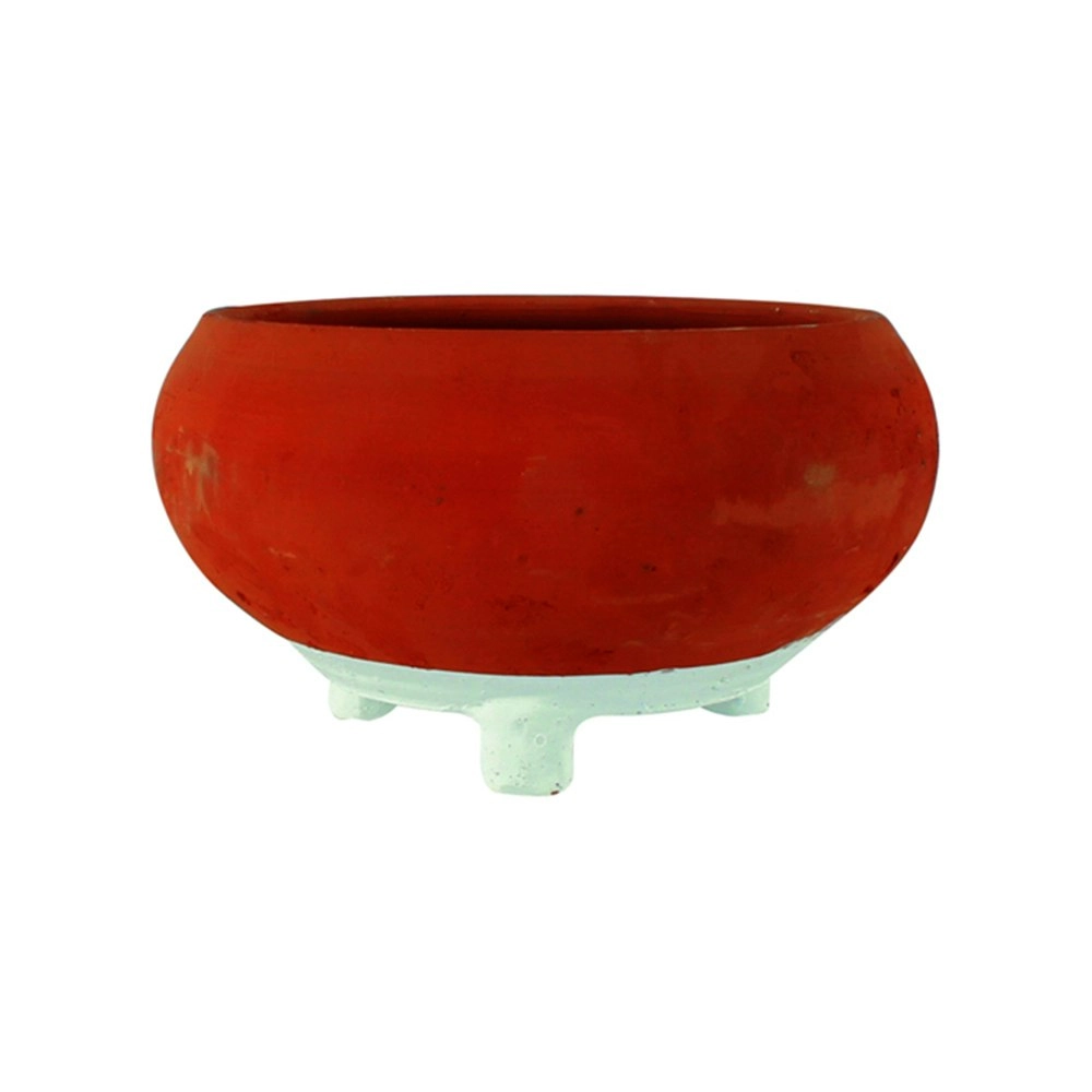 Maine & Crawford Anis 21cm Clay Planter w/ Feet No Holes Plant Pot Terracotta