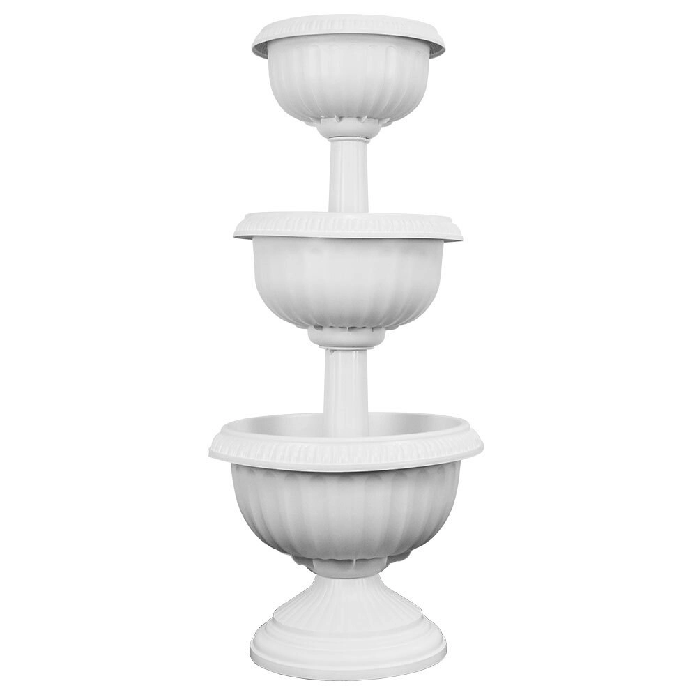 Hecules 3-Tier Pot Planter 99cm Outdoor Home Garden Plant Storage Decor White