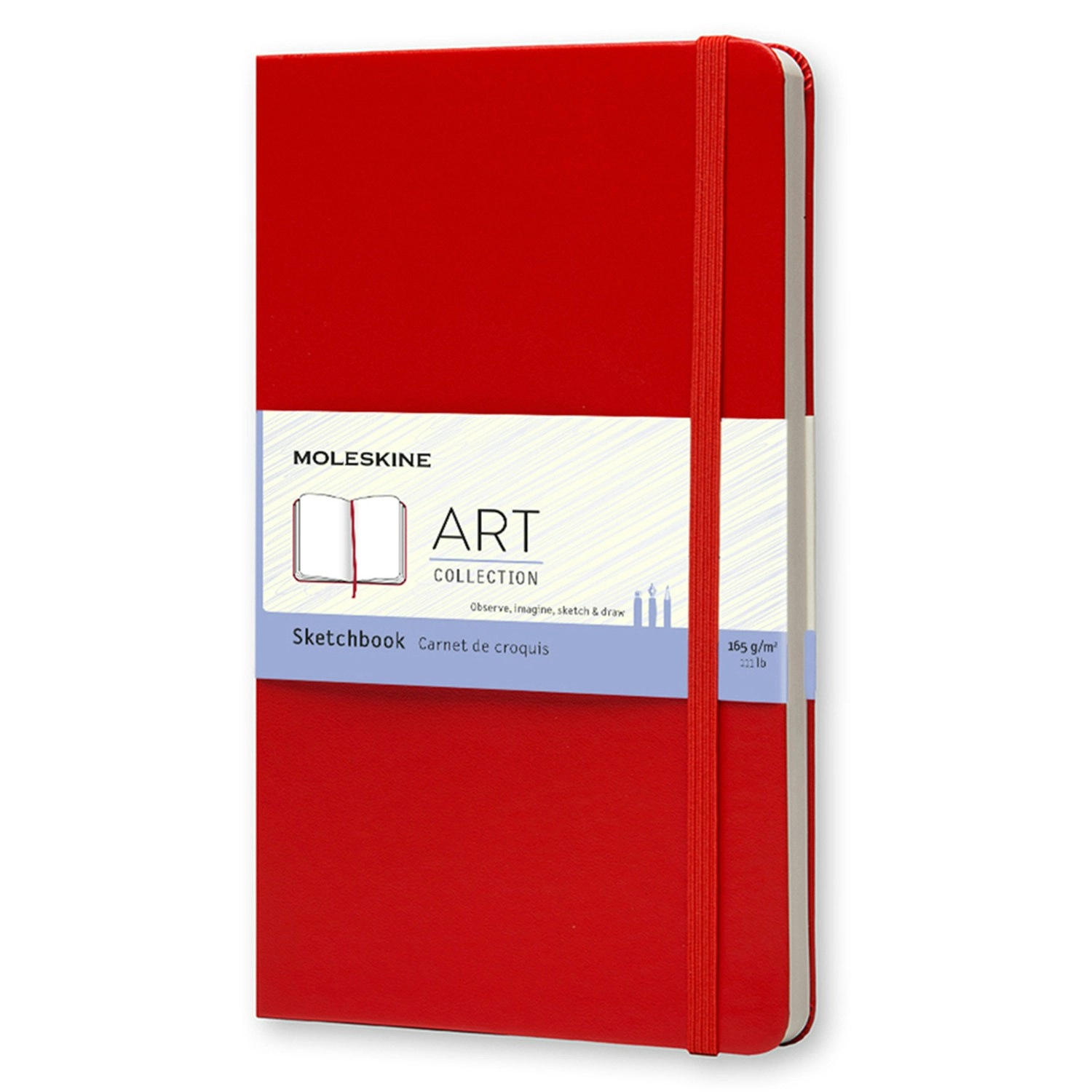 Moleskine Hard Cover A5 Art Folio Sketchbook Plain Notebook Large Scarlet Red