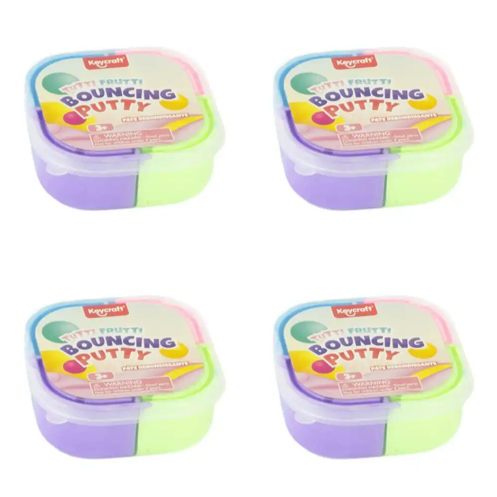 4x Pocket Money Fun 70g Tutti Frutti Bounce Putty Kids Interactive Play Toy 3y+