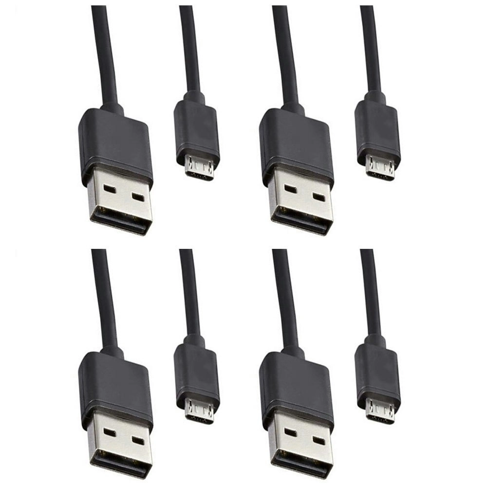 4X Sansai 0.7m USB Male to Micro USB Cable for Smartphone/Charge/Sync/Hard Drive