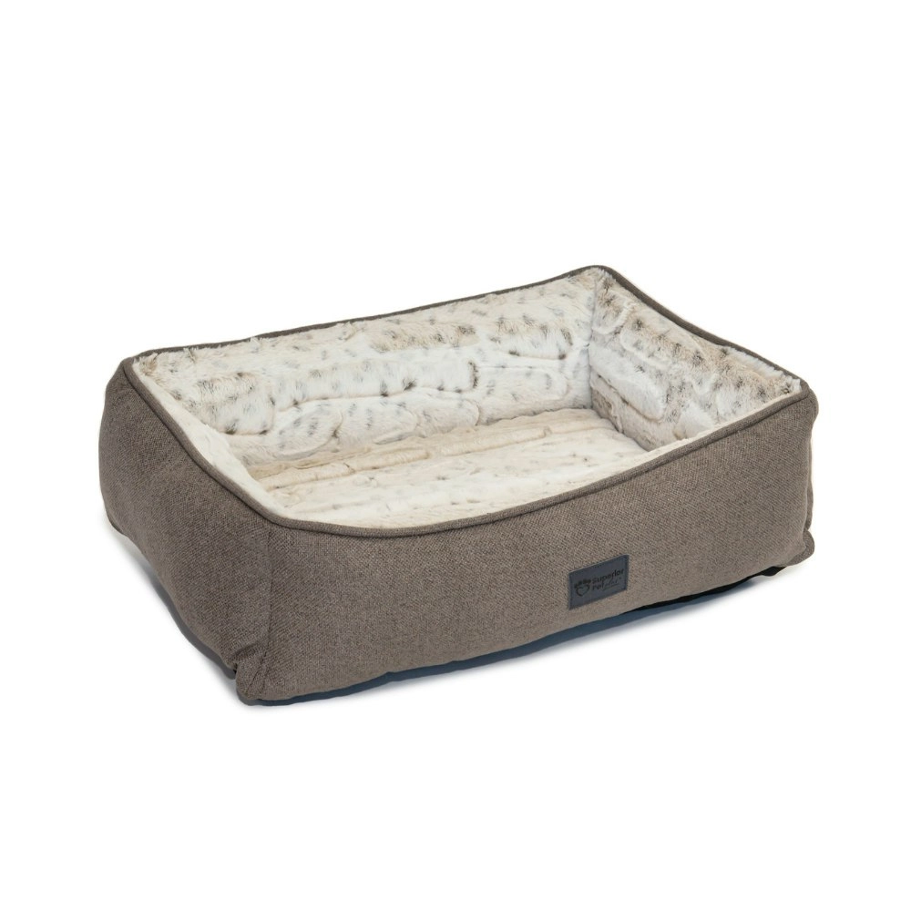 Superior Pet Goods Dog/Pet Lounger/Bed Light Brindle Faux Fur Jumbo 130x110cm