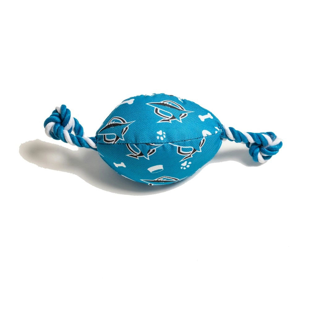 The Stubby Club Cronulla Sharks NRL Themed Durable Dog/Cat Pet Chew Toy