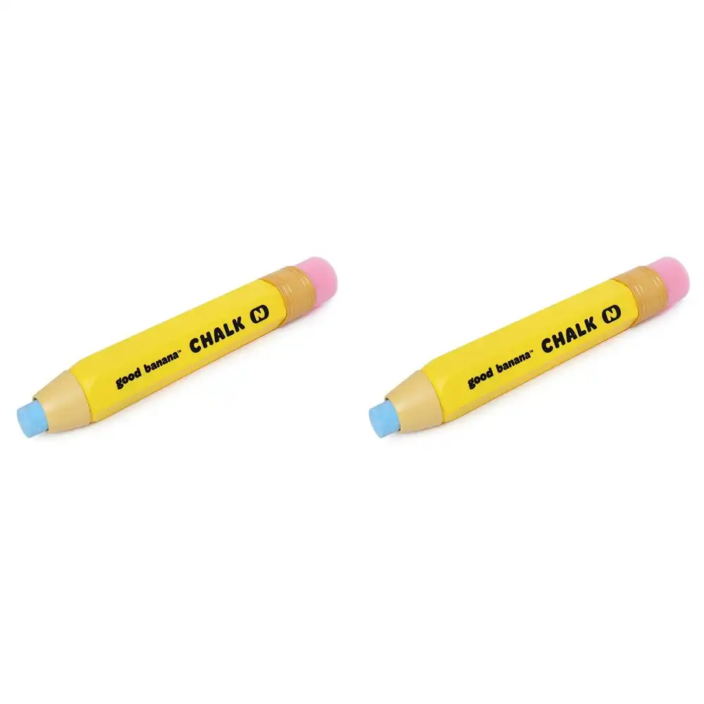 2x 4pc Good Banana Chalksters Pencil Sidewalk Chalk w/Storage Toy Kids Art 3y+