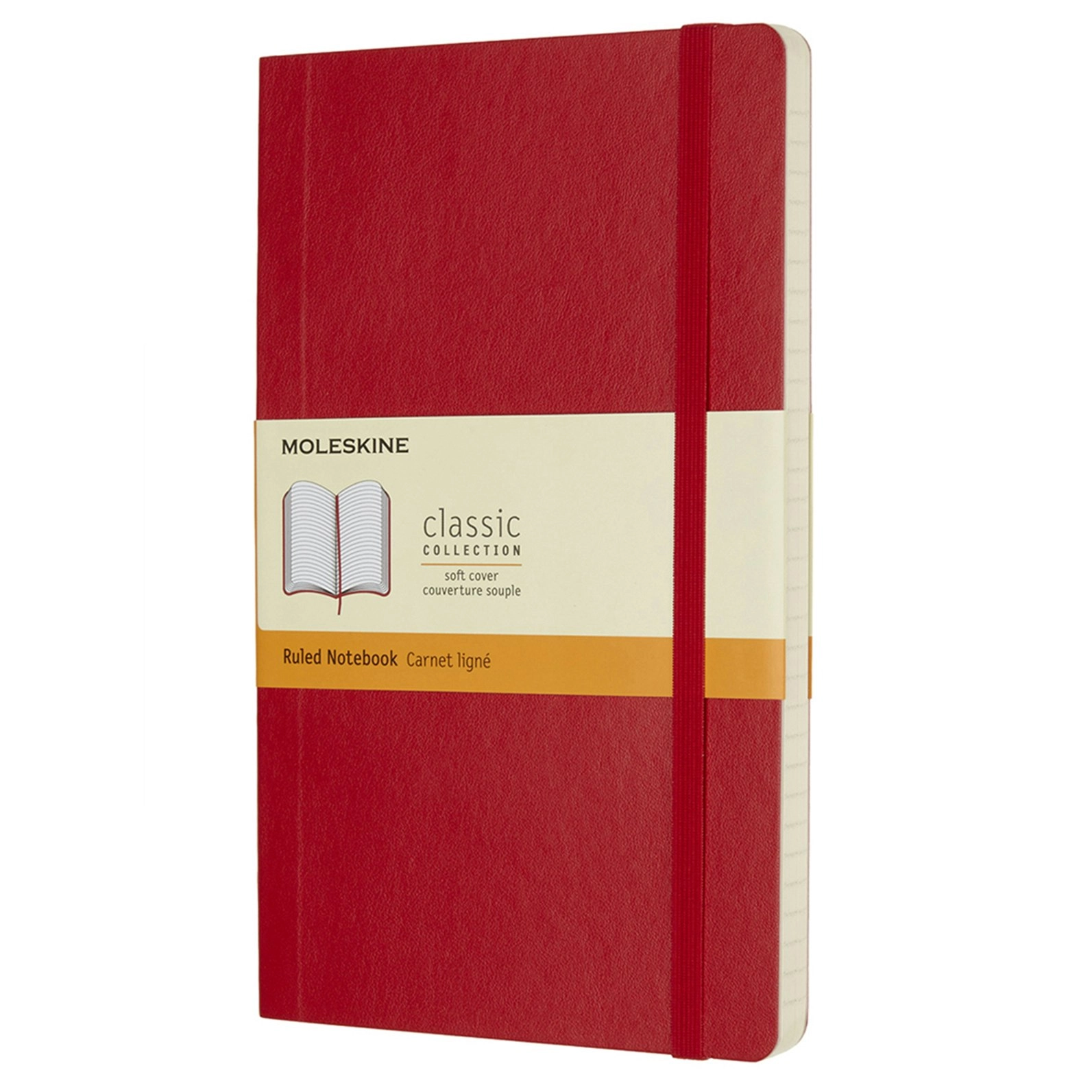 Moleskine Classic Soft Cover Ruled Notebook Office/Student Journal L Scarlet RD