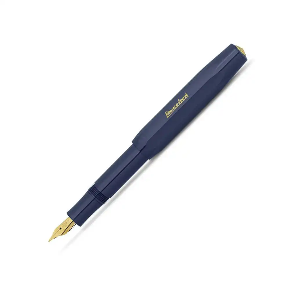 Kaweco Classic Sport Plastic Fountain Pen Writing Office Stationery Med Nib Navy