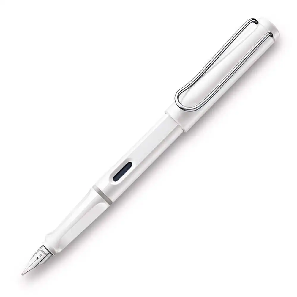 Lamy Safari Fountain Pen Fine Nib Tip Plastic Office/School Writing Shiny White