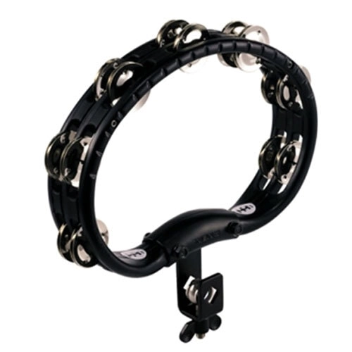 Meinl Percussion Mountable Steel Jingles Tambourine Musical Instrument Black