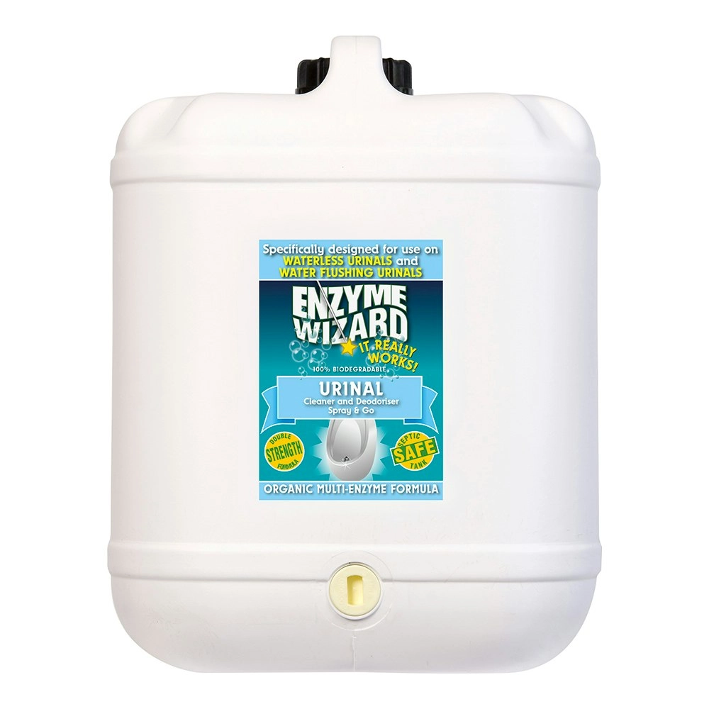 Enzyme Wizard Urinal Cleaner & Deodoriser For Waterless & Flushing Urinals 20L