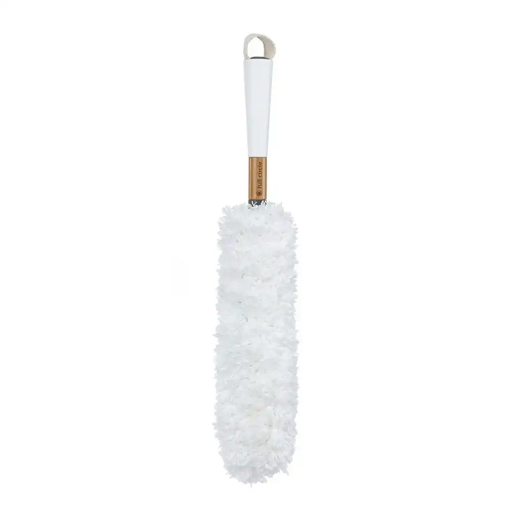 Full Circle Dust Whisperer Replaceable Microfibre Duster Home Cleaning White