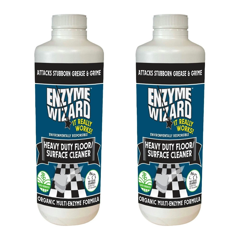 2PK Enzyme Wizard Organic Heavy Duty Floor/Surface Grease & Grime Cleaner 1L