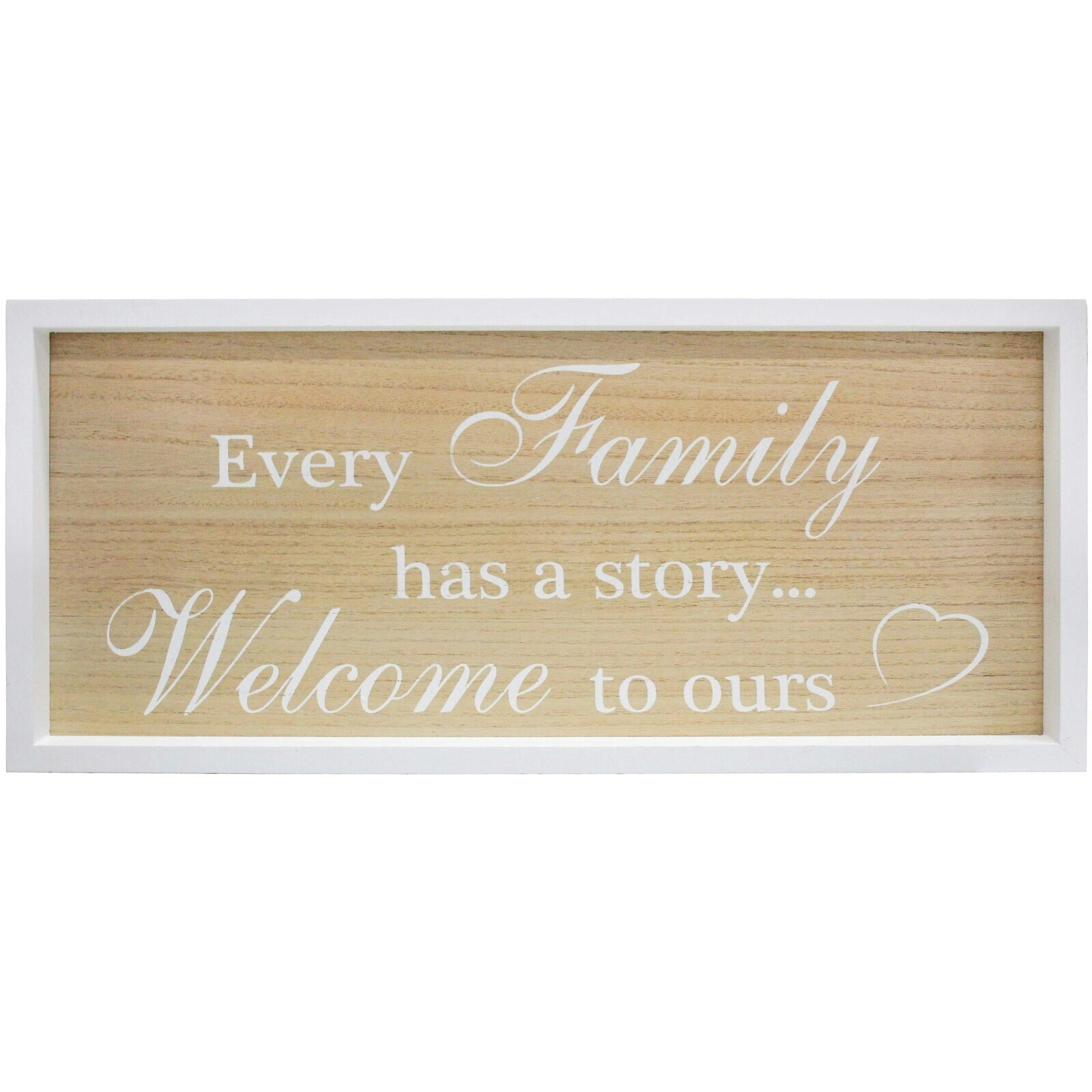 LVD 21cm MDF Family Sign Wall/Door Hanging Home Decorative Plaque Shelf Display