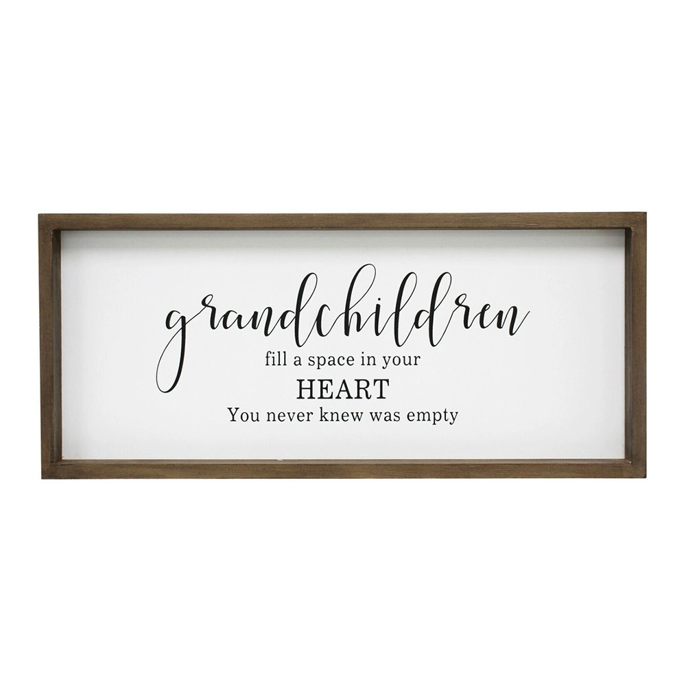 MDF 48cm Grandchildren Sign Home Wall/Tabletop Decorative Rectangular Plaque