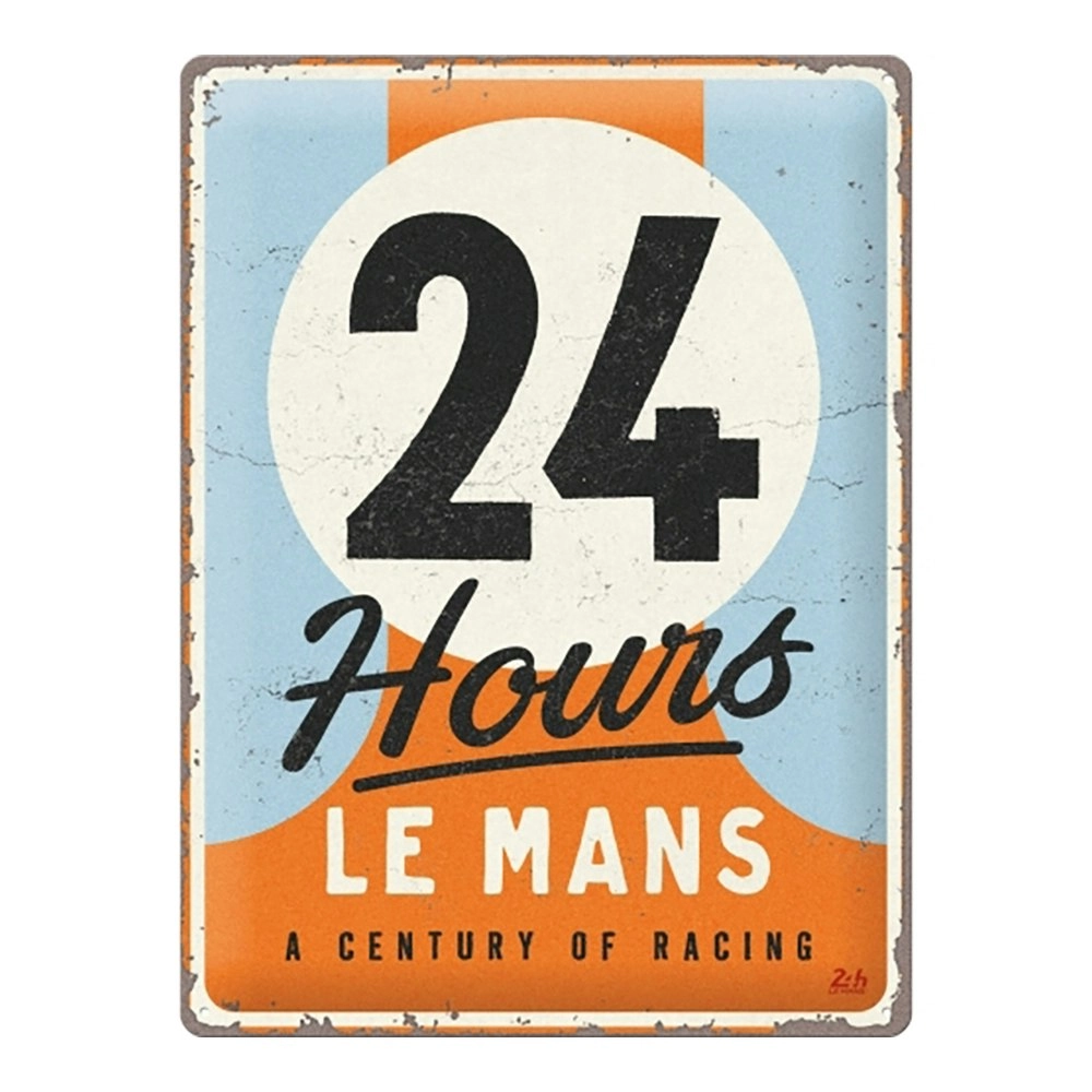 Nostalgic Art 30x40cm Large Sign 24h Le Mans Century of Racing Home Decor Plaque