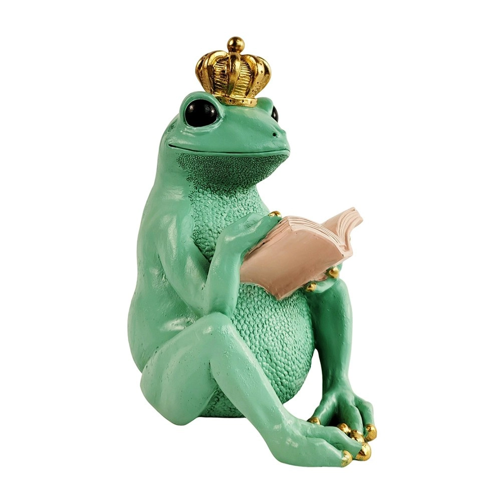 Urban Ludicrous Frog Polyresin 18.5cm Bookend Home Decor Book Holder Vibrant GRN